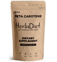 Beta Caroteno 10% Vitamina A 25000 UI Pó Suporte do Sistema Imune, Suplemento Antioxidante, Cartenóides para Visão Saudável, Olhos e Pele, 100% Betacaroteno Natural (1,76 oz - 50 gramas)