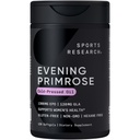 Sports Research® Evening Primrose Oil 1300mg, 120 cápsulas - 10% GLA, prensado a frio, glúten e soja grátis