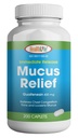 SAÚDE LFE Mucus Relief Guaifenesin Caplets 400 mg, Liberação imediata Expectante Agitivo Rápido, Magro e Loosens Mucus, Alivia Congestão do Peito, Tosse, Frio e Gripe (Médio, 200 Contagem)
