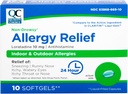 Qualidade Escolha Alergia Alívio, 24 horas Não Drowsy Alergia Alívio para internas e ao ar livre Alergias, Anti-histamínico Loratadine 10 mg, líquido preenchido Softgels, 10 contagem