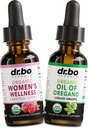 Equilíbrio hormonal para mulheres e óleo de orégano gotas líquidas orgânicas - equilíbrio hormonal orgânico do bem-estar da mulher & suporte período do crânio menstrual - óleo de gotas de orégano Tintura Extract Cleanse Detox