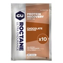 GU Energy Roctane Ultra Endurance Protein Recovery Drink Mix, Gluten-Free e Kosher Dairy, apoio de recuperação após qualquer treino, 10 pacotes de serviço único, chocolate smoothie