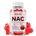 NAC Gummies para Crianças e Adultos, N Acetyl Cysteine 1000mg Suplemento NAC para Antioxidantes e Suporte Imune, Pulmão e Saúde Fígado, Framboesa Flavor 60 Contagem