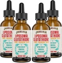 Glutationa Líquido lipossomal 2000MG – Suplemento Detox antioxidante para Mulheres e Homens, Defesa do Envelhecimento, Função Fígado & Energia, com Ácido Hialurônico + Aloe Vera + Vitamina C, Natural & Vegan, 8 FL.OZ