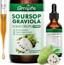 (1 Pack) Sorsop Graviola Liquid Drop com musgo marinho e açafrão, Soursop Bitters Líquido para suporte celular e regeneração, antioxidante e imune, 2 Fl/Oz