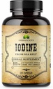Comprimidos de iodo HERBALICIOUS – Iodo Natural de Sea Kelp – Suplemento de suporte de tireóide para energia, digestão, saúde do cérebro e osso – Não-GMO, Gluten-Free – 100 cápsulas