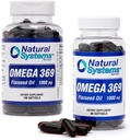 Omega 369 1000 mg 100 e 60 Softgels Bundle- Triplo Omega 3-6-9 Flax Seed Oil Supplements - Flax Seed Oil Omega 3 6 9 Cápsulas com ácidos gordos essenciais - Suporte Coração e Saúde Circulatória*