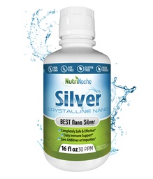 NutriNoche Colloidal Prata 99,99% Ultra Puro Cristalina Nano Prata Partículas