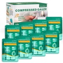 8 Embalagens Estéreis Gaze Compressa com Z-Folded - Gaze Ferida para Bleed Stop, 4,5" x 4,1 Yards, 6-Ply - para kit de primeiros socorros, kit de trauma médico, suprimentos IFAK Refil