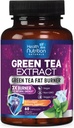 Green Tea Extract Cápsulas - Standardized 45% EGCG & 98% Polifenóis - 3X Força Green Tea Energia Natural, Suplemento de ervas com coração & Antioxidante Apoio à Saúde, Engarrafado em EUA - 60 Cápsulas