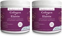 Corpo Colágeno Cozinha e 250 mg Elastin Suplemento para sinais de ajuda de envelhecimento, apoiar a saúde da pele e elasticidade, menos rugas, pó sem sabor, sem sabor, odor, incolor, 30 Servings (2 Pack)