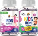 Sunny SAM Pastilhas de Ferro para Crianças e Adultos - Vitaminas de Ferro com Vitamina C, 10mg por Serving - Goma de Fruta Mastigável de Ferro para a Produção de Células de Sangue Vermelha Suporte Imune